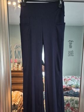 Women’s Navy Wide-Leg Pocket Pants
